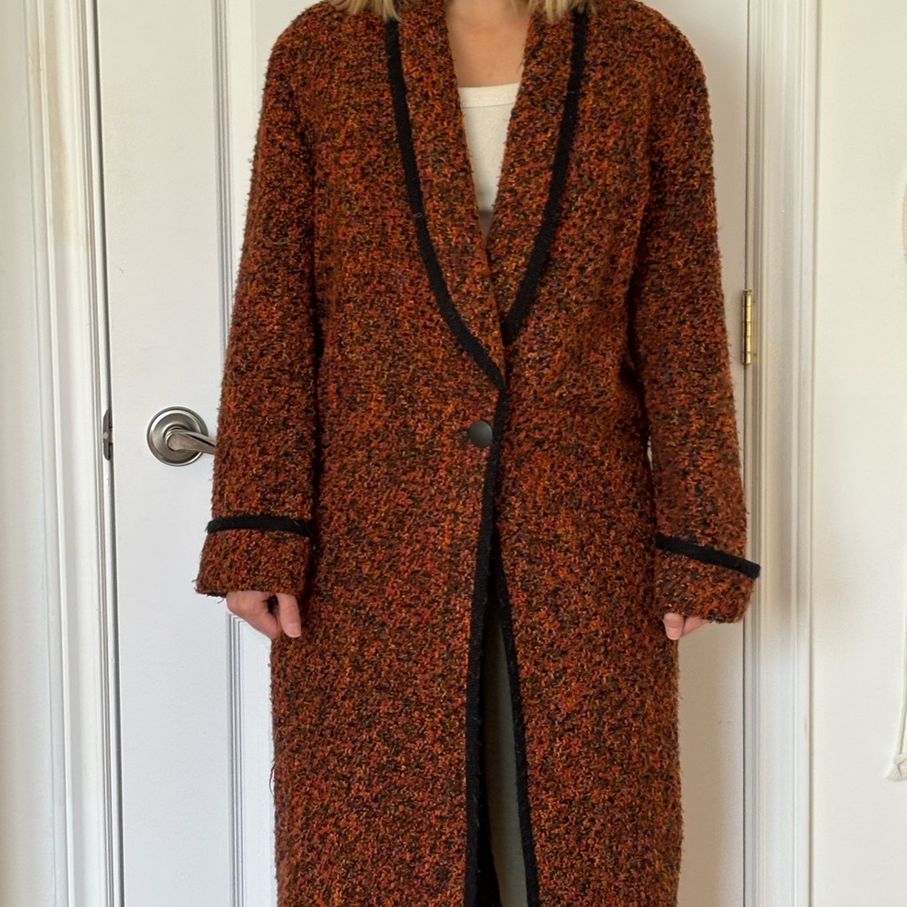 Carbon Women's Orange and Black Teddy Jacket